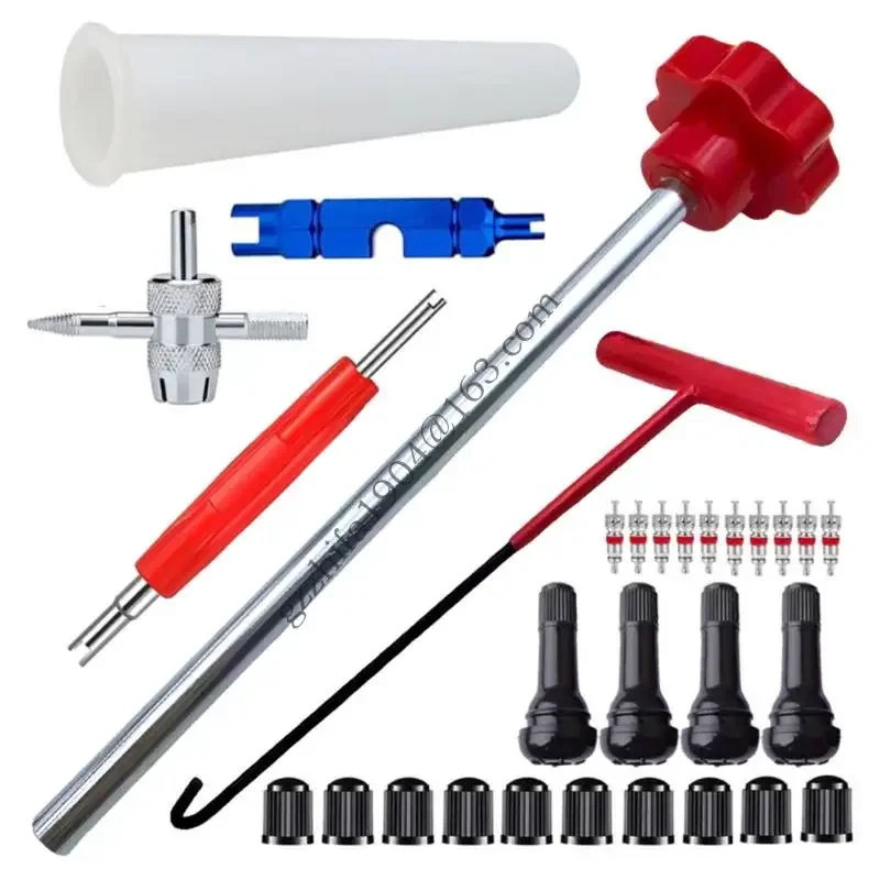 

Tire Valves Installation Tool Set Rusts Resistant Tire Repair Tool set for Quick & Easy Repair Of Various Vehicle Models