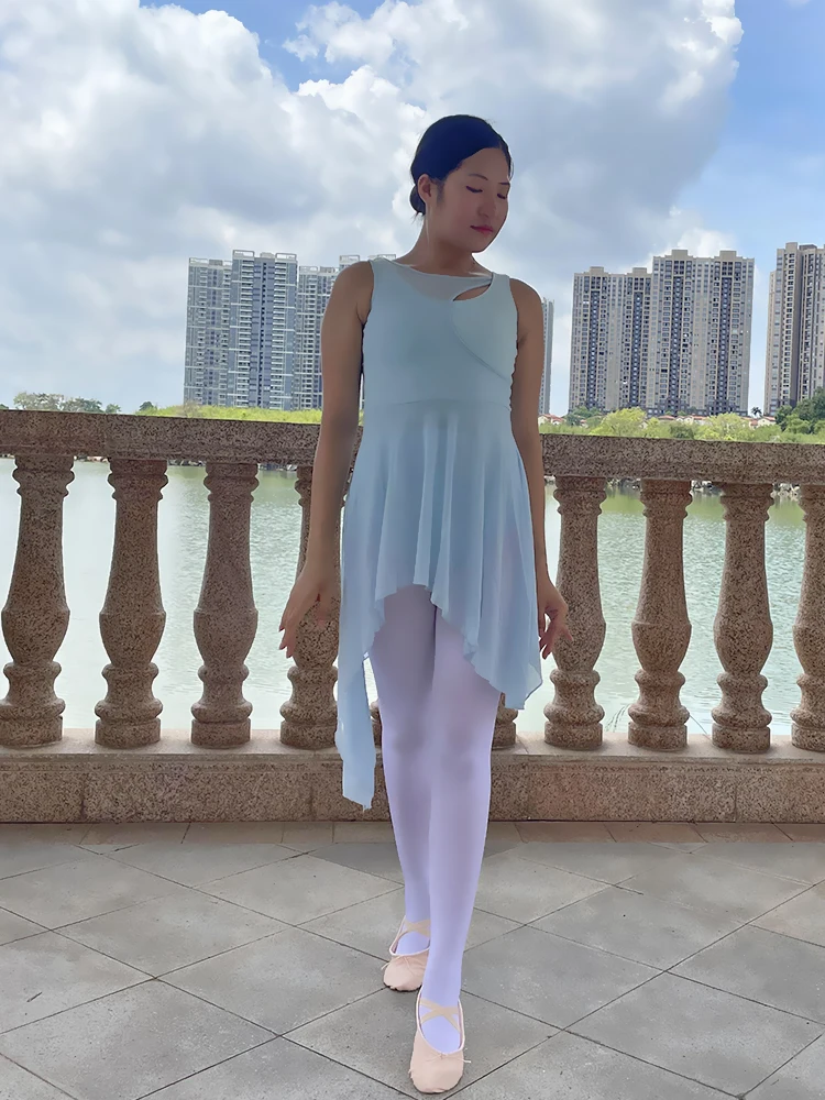 여성용 발레 댄스 원피스, 연습복, 성인용 거즈 스커트, 망사 드레스, 롱 스커트, 공연복