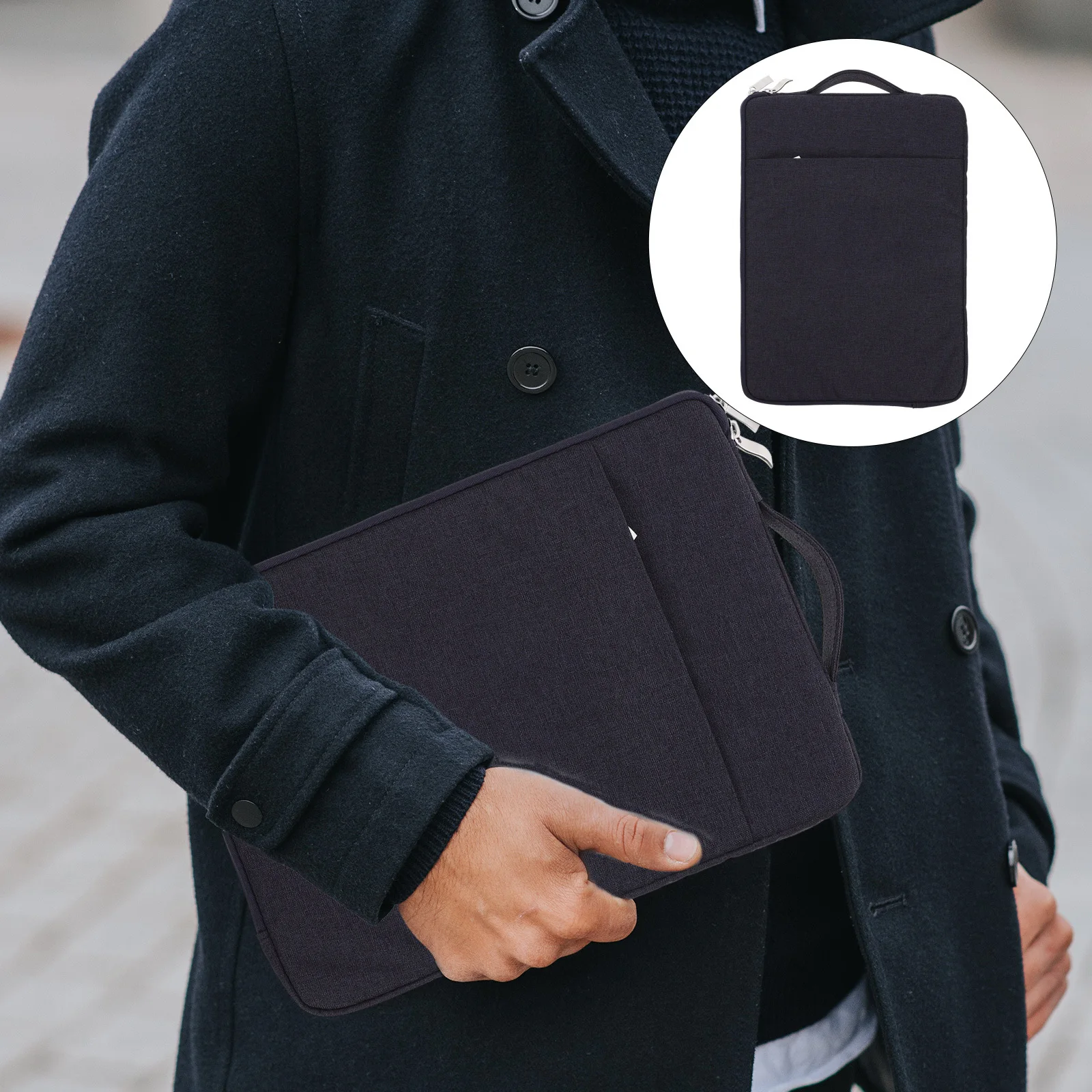 

11-дюймовая сумка для ноутбука, прочный джинсовый материал, устойчивый к истиранию, брызгозащищенный чехол для дорожных аксессуаров