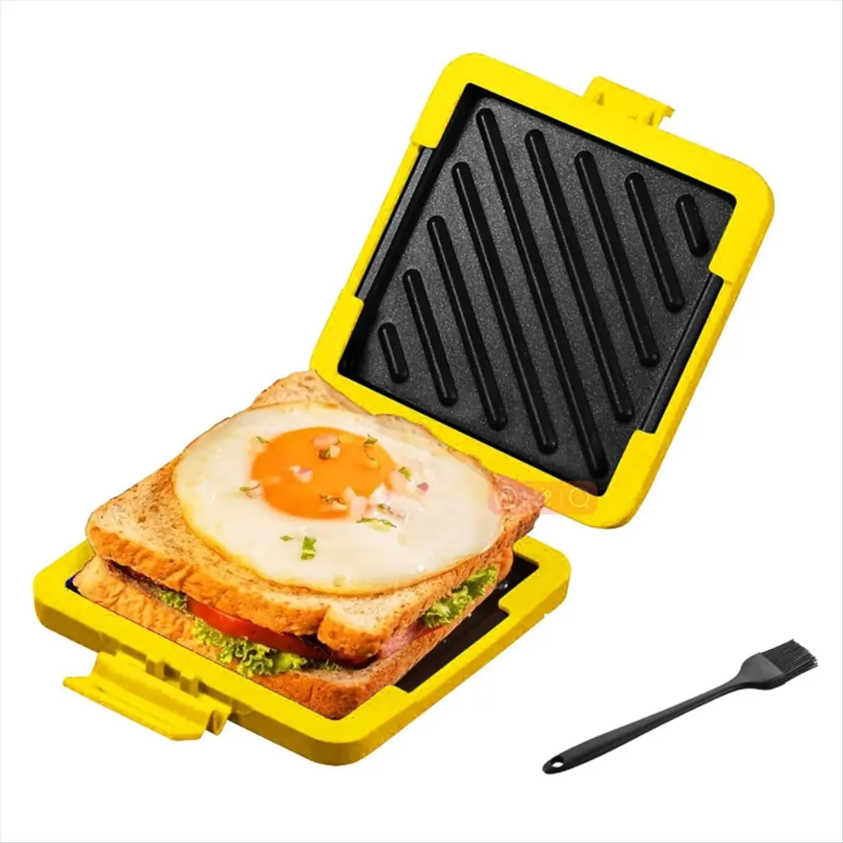 M10K Microwave Toastie Maker Microwave Toastie Sandwich Maker No Electric Grilled Cheese Maker Microwave Grill Tray Crisper
