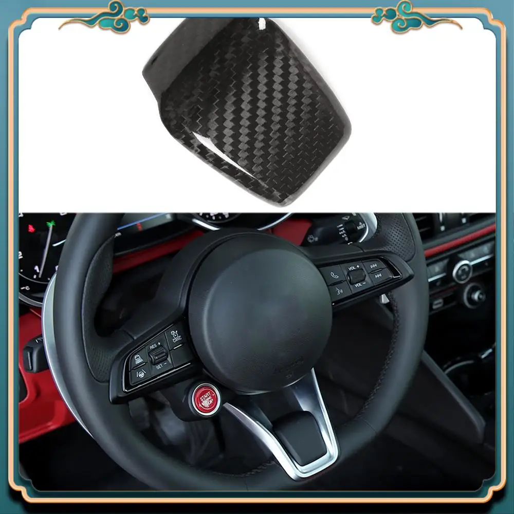 

Latest Real Carbon Fiber Steering Wheel Decoration Frame Strip Cover Trim V Frame Base For Alfa Romeo Giulia Stelvio 2020-2021