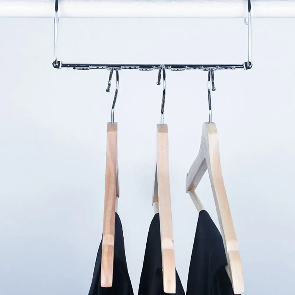 2Pcs Multi-Functional Clothes Racks Simple Structure Multi-Hole Design Hanger for Clothes Drying Storage