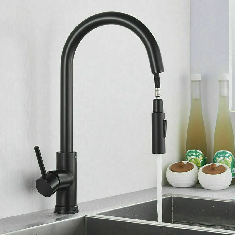 

Flexible Kitchen Fixtures Faucets with Pull Out Faucet Down Sprayer, Sink Water Purification Tap Accessories, The Goods