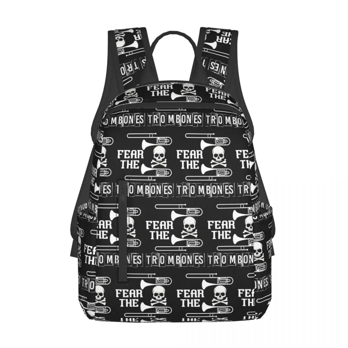 

Fear The Trombones Backpack Daypack Kids BookBag School Bag Shoulder Bags for Men Women