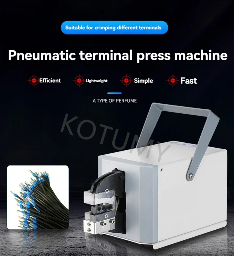 Pneumatic Terminal Crimping Machine Stable Crimp Pressure For Small Batch Wire Terminal Pressing And Electrical Harness