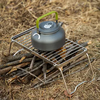 Skládací gril na oheň Multifunkční stojan na oheň na grilování Grilovací rošt pro venkovní dobrodružství, výlety, turistiku a kempování 8 nejlepší prodej otočit palivo - №8