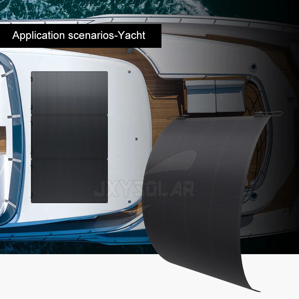 200 Watt 20 Volt HPBC Flexible Solar Module Back Contact 26% High Efficiency Bendable Thin Lightweight Solar Panel For RV Boat