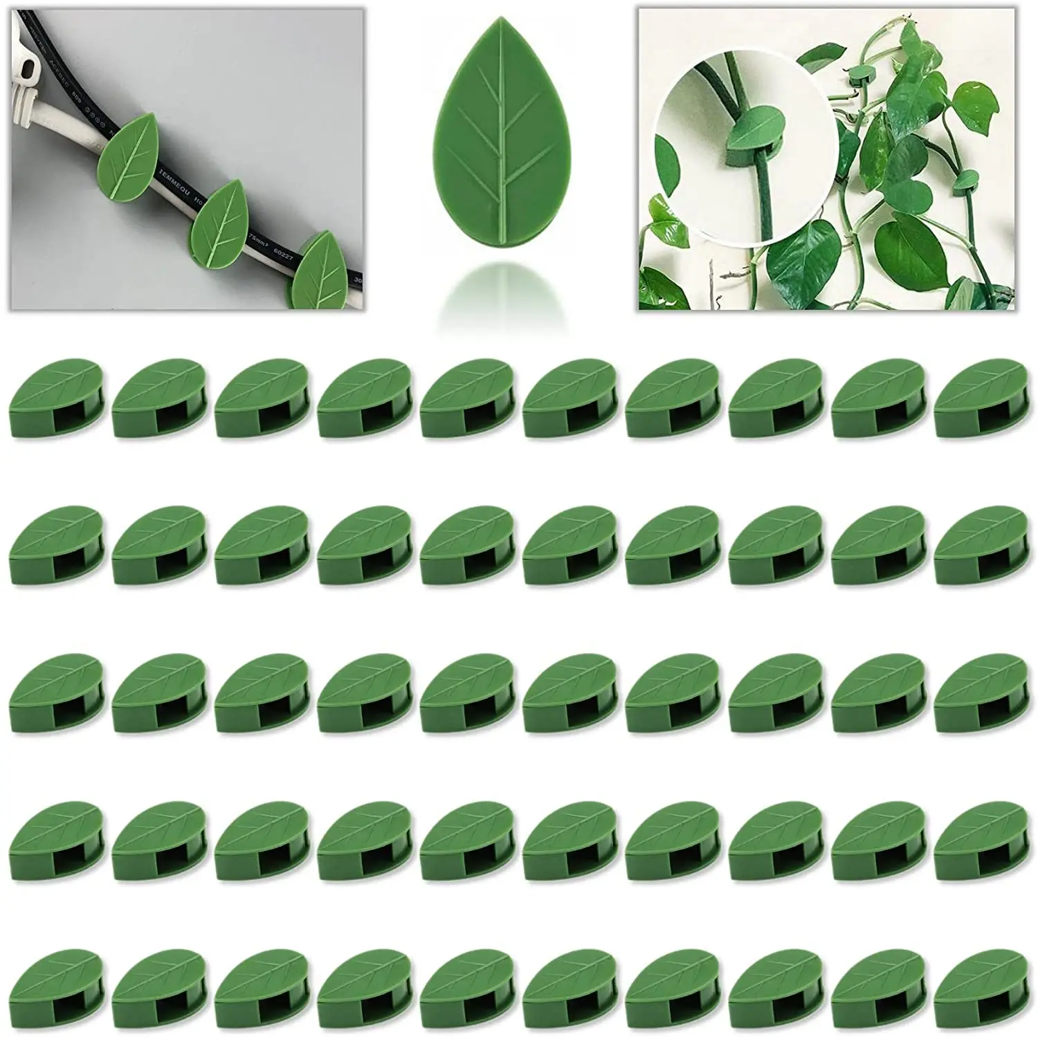 Plant Climbing Artifacts Fixing Clip Leaf Shape Self-Adhesive Invisible Garden Hook Support for Climbing Plants Traceless