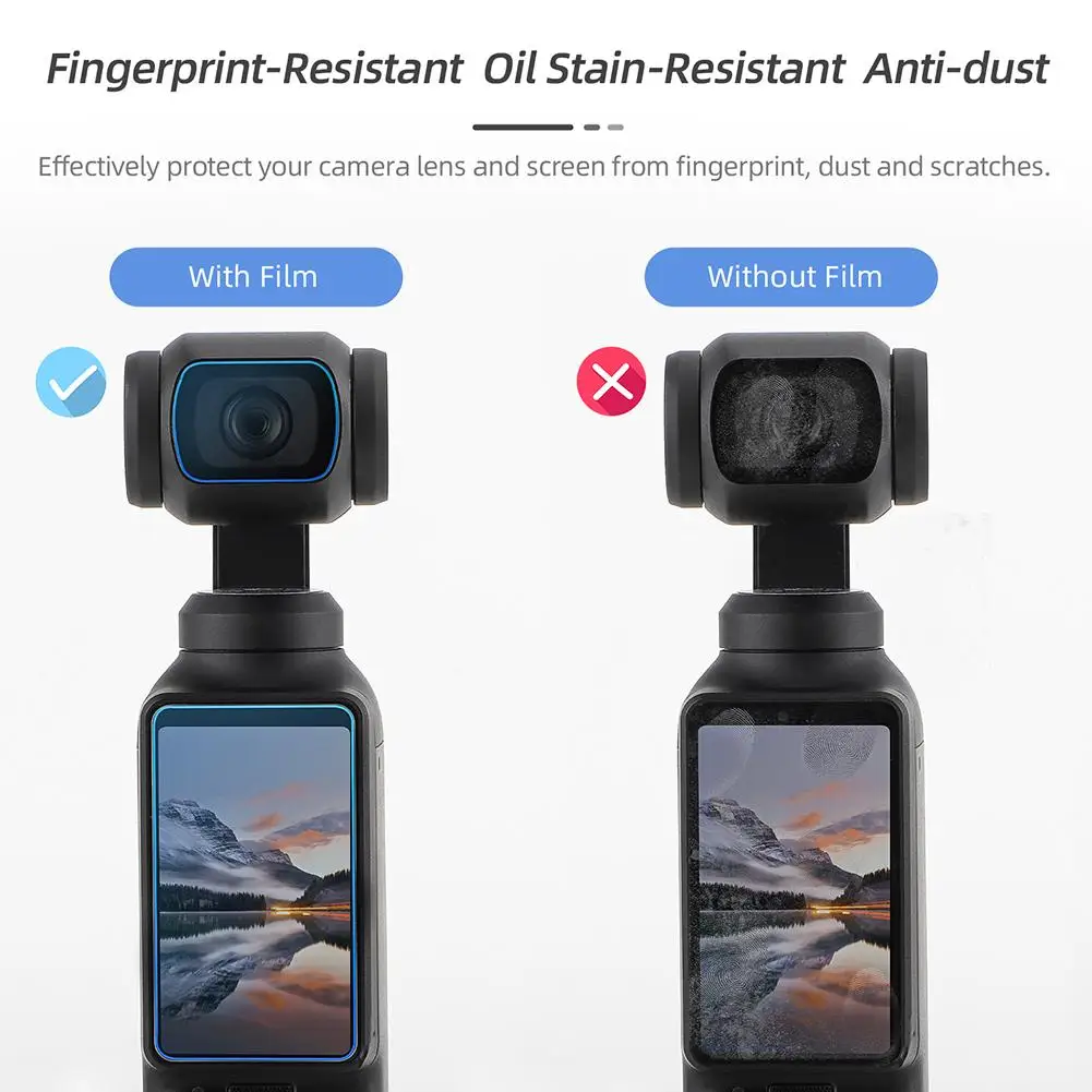 Protective Film For DJI Osmo Pocket 3 Glass Screen Protector Hardness Anti-Scratch Screen Film Osmo Pocket 3 Accessories