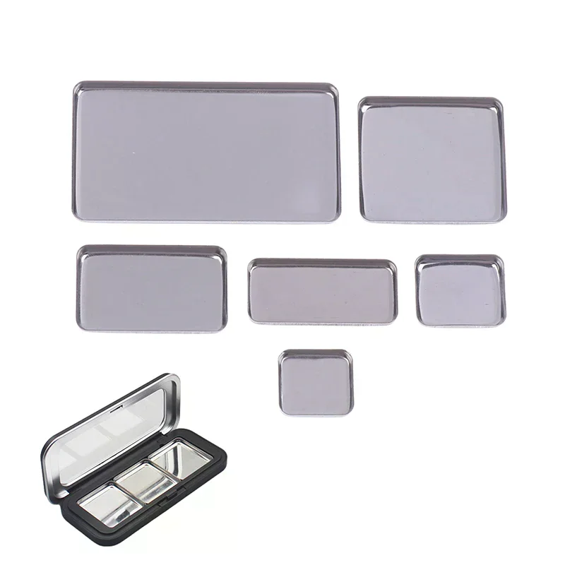5/10pcs Empty Eyeshadow Tin Pans Makeup Palettes Empty Square Palette Iron Cases Pans For Powder