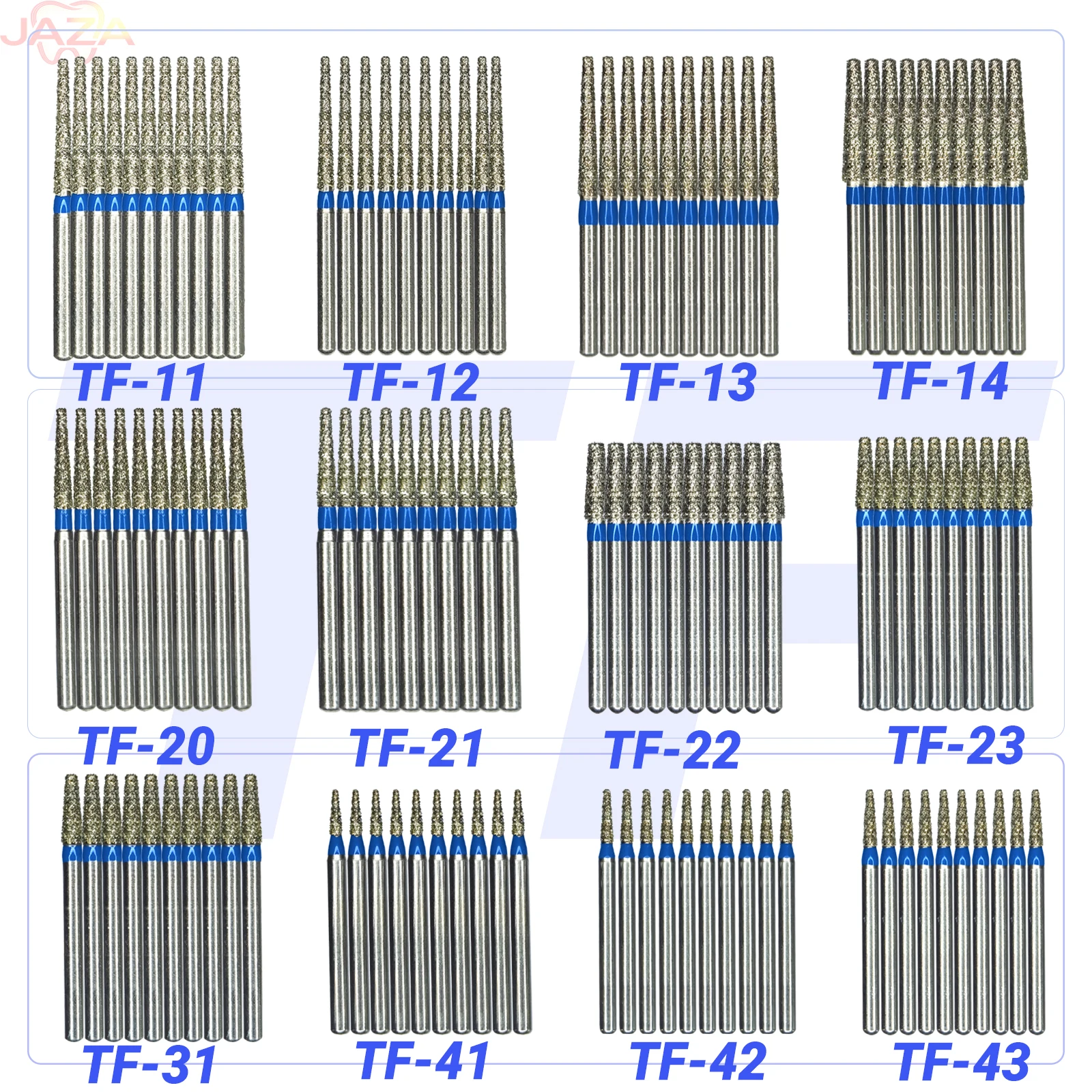 

TF 10pcs/Pack Dental Diamond Burs Drill for High Speed Handpiece Dentist Burs FG Series Dia 1.6mm Dentistry Tools For Dental Lab