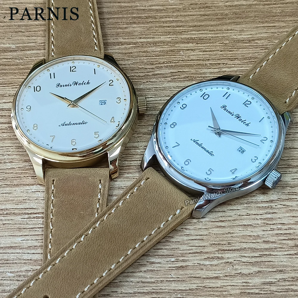 Parnis 44mm 2024 Year New Arrival Miyota8215 Automatic Mechanical Sapphire Crystal Stainless Steel Men Wristwatch