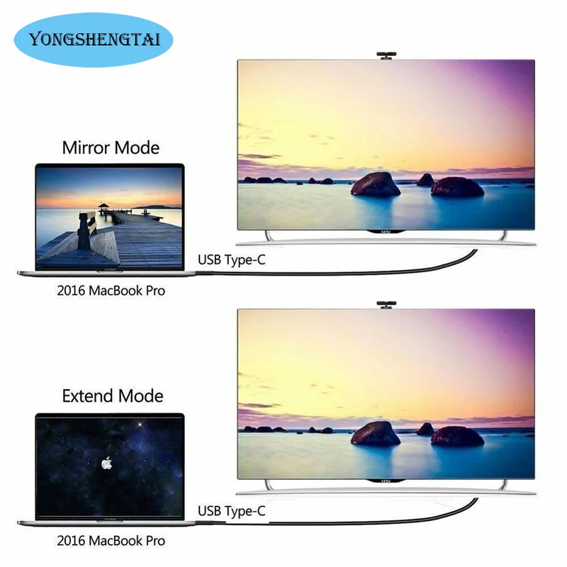 USB Tipe C ke HDMI, kompatibel 2.0 bisa 4K HD 2M Audio dan Ethernet untuk MacBook Samsung S10 Huawei Mate P20 Pro