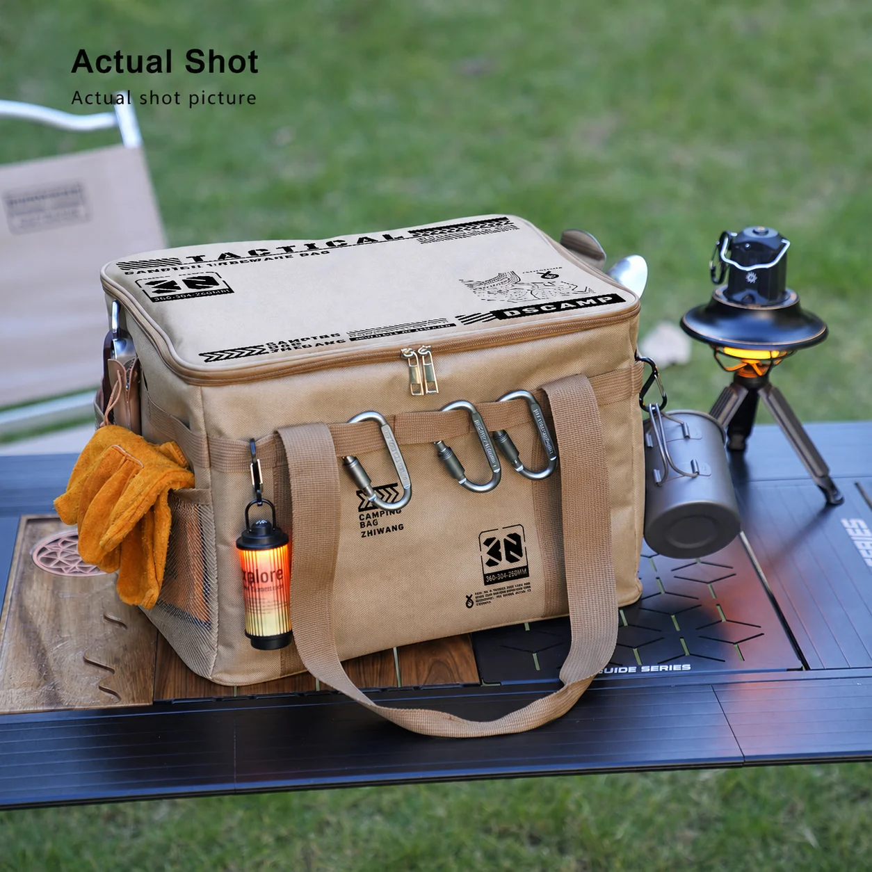 Large Capacity Storage Bag Lightweight Camp Cookware Bag Outdoor Picnic Bag Easy To Clean For Outdoor Camping Picnics Trekking