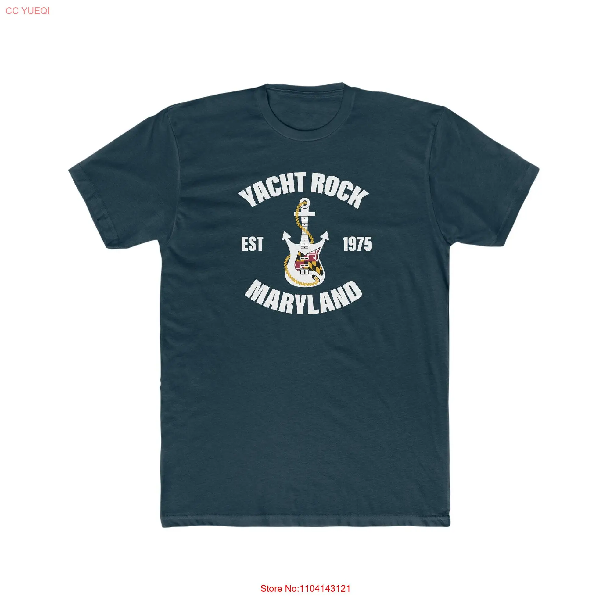 Yacht Rock Maryland Mens Cotton Crew T Shirt long or short sleeves