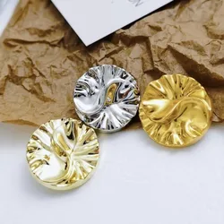 10PCS S-shaped Convex Metal Buttons Sewing Suit Jacket Sweater Coat Buckle Round Decorative Buttons
