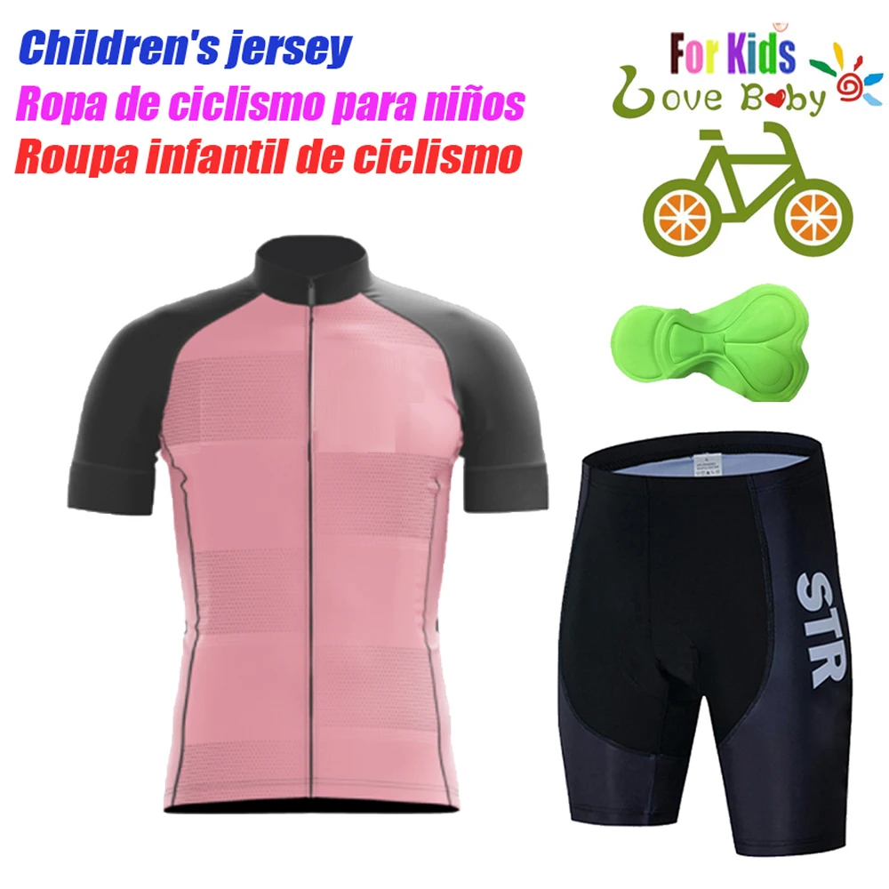 2022 Kids Cycling Clothing Summer Kids Jersey Set Biking Suit Short Sleeve Clothes MTB Children\'s Cycling Wear