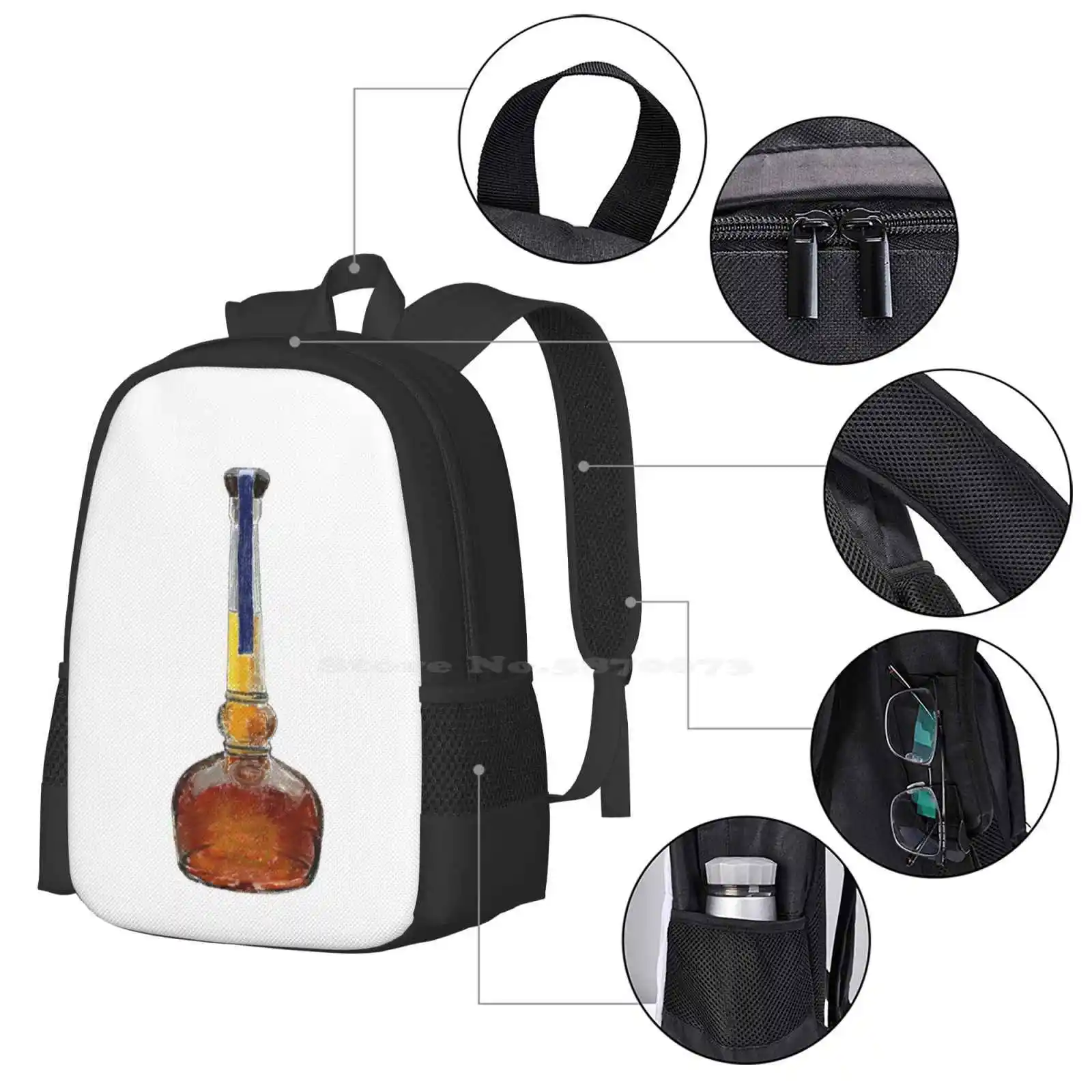 Willett Pot Still Reserve Bourbon Backpack For Student School Laptop Travel Bag The Macallan Bourbon Whiskey Whisky Rye