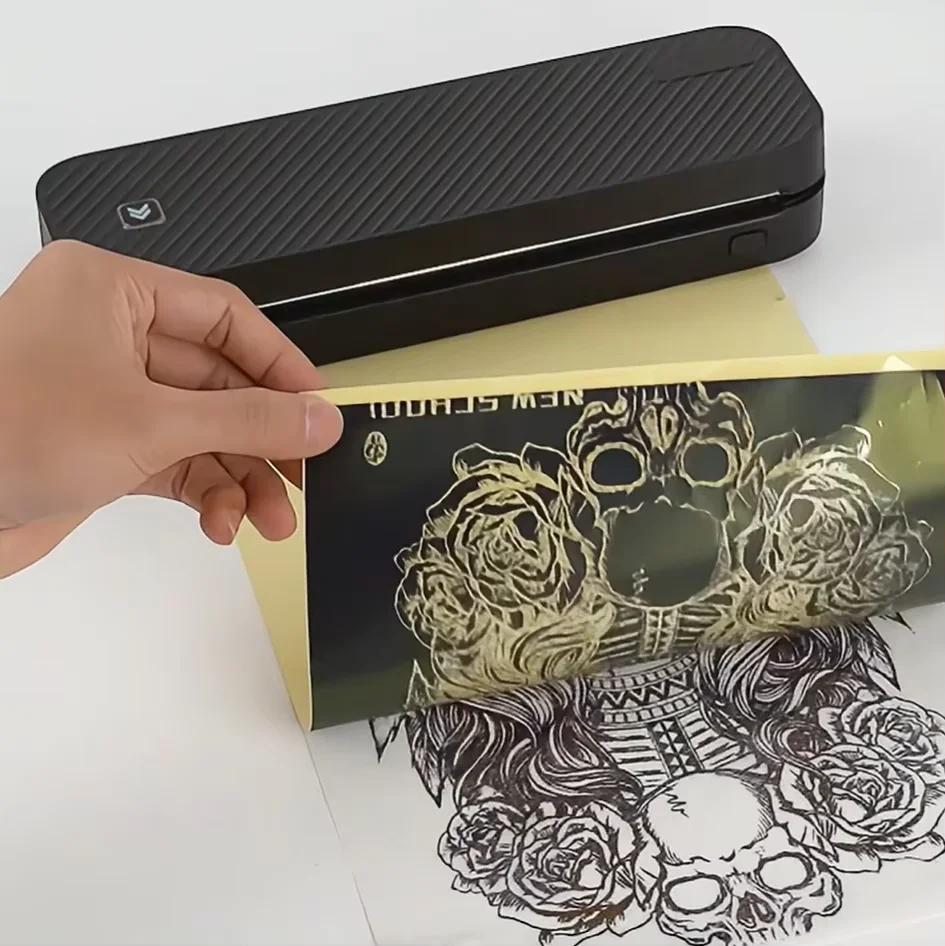 

Беспроводной трафаретный принтер для татуировки A4DY Bluetooth Портативная тату-машинка, совместимая со смартфоном и планшетом