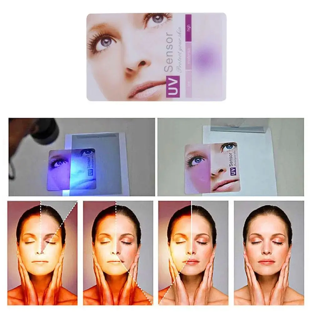 Portable Uv Test Card Quick Test Uv Card Indicator Light Face Life Lamp Uv Test Sunscreen Paper Test C0z5