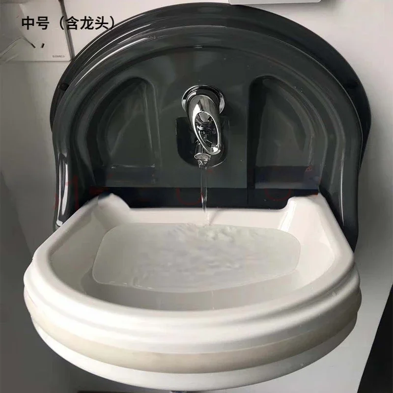 Applicable RV Modified Car Accessories Bathroom Wall Hanging Sink Motor Caravan Acrylic Small Wash Basin Folding Wash