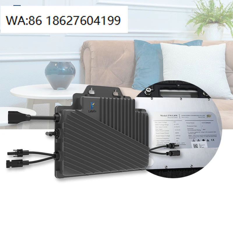 2000W Hybrid Grid Tie Micro Inverter WiFi Connected MPPT Pure Sine Wave Waterproof  PV Power System