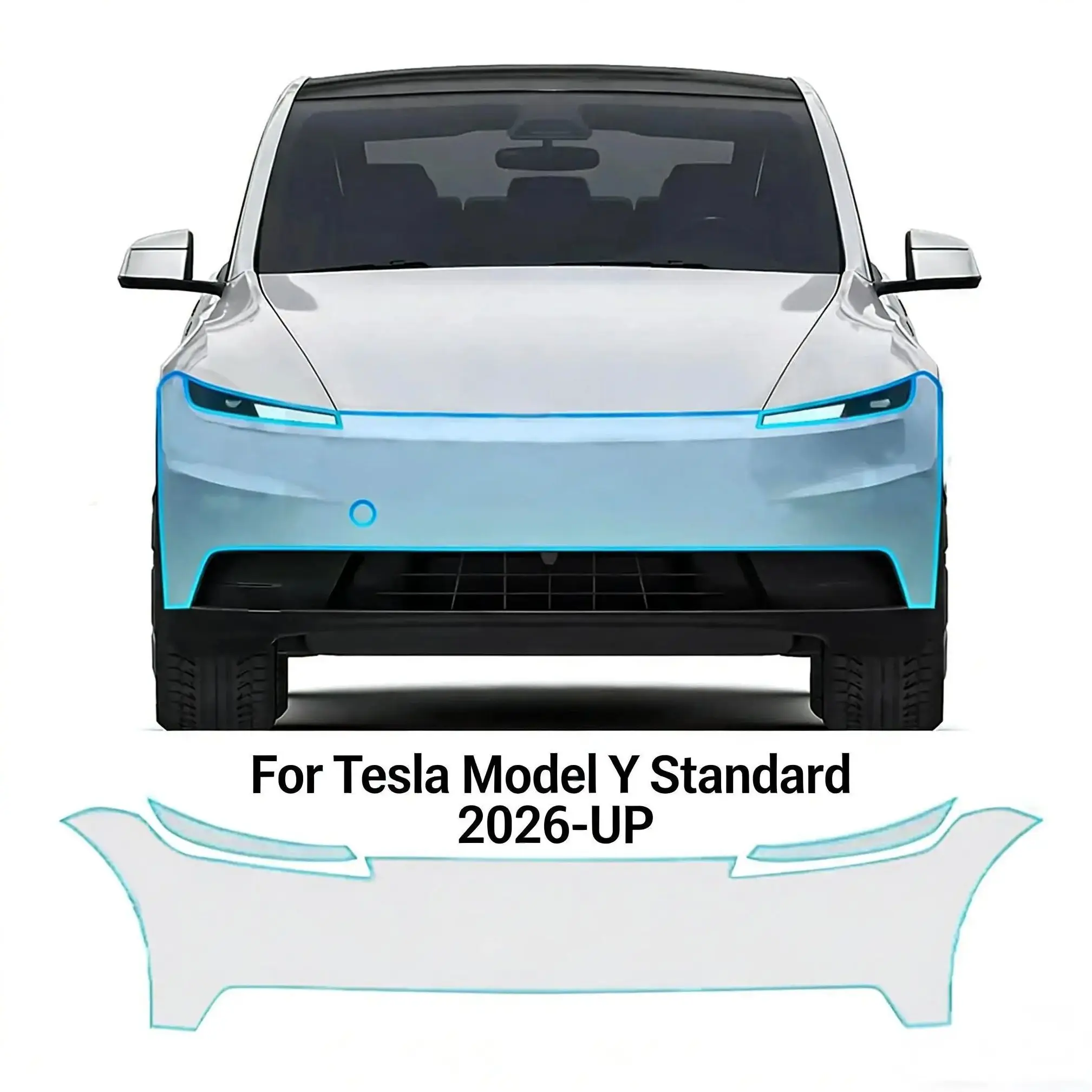 

Защитная пленка из ТПУ для Tesla Model Y Standard 2026-UP, самовосстанавливающаяся прозрачная пленка, предварительно вырезанная, для кузова автомобиля, устойчивая к царапинам