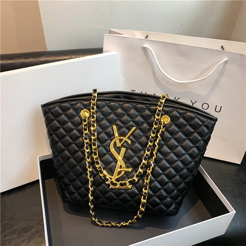 디자이너 스타일 가방 - 2025 신모델 - 클래식하고 다용도로 활용 가능한 패션 크로스백 - 대용량 다이아몬드 패턴 토트백