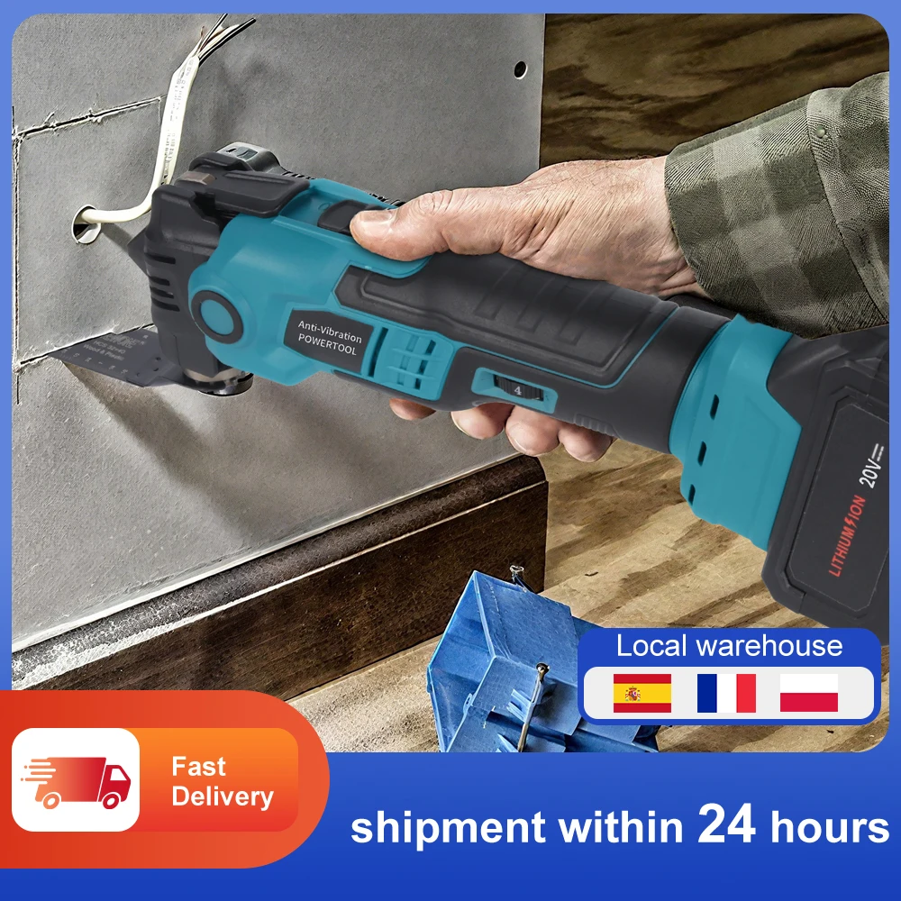 Cordless Oscillating Multi Tool 6 Gears Electric Cutting Polishing Trimming Machine Multifunction Power Tool For Makita Battery