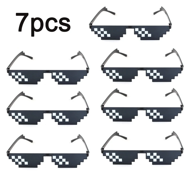 Mosaik-Sonnenbrille, coole Party-Vintage-Sonnenbrille, Brillen für Männer, Pixelierte Sonnenbrille, lustige Damenbrille