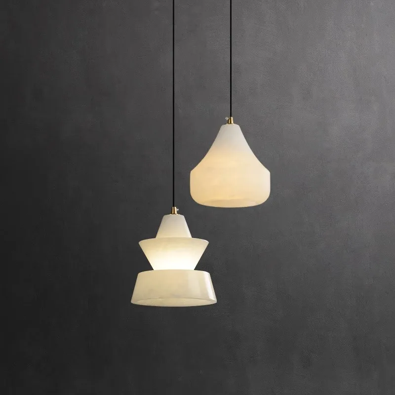 

Nordic Minimalist Living Room Aisle Brass Marble Small Pendant Light Apartment Cloakroom Study Single Pendant Lamp