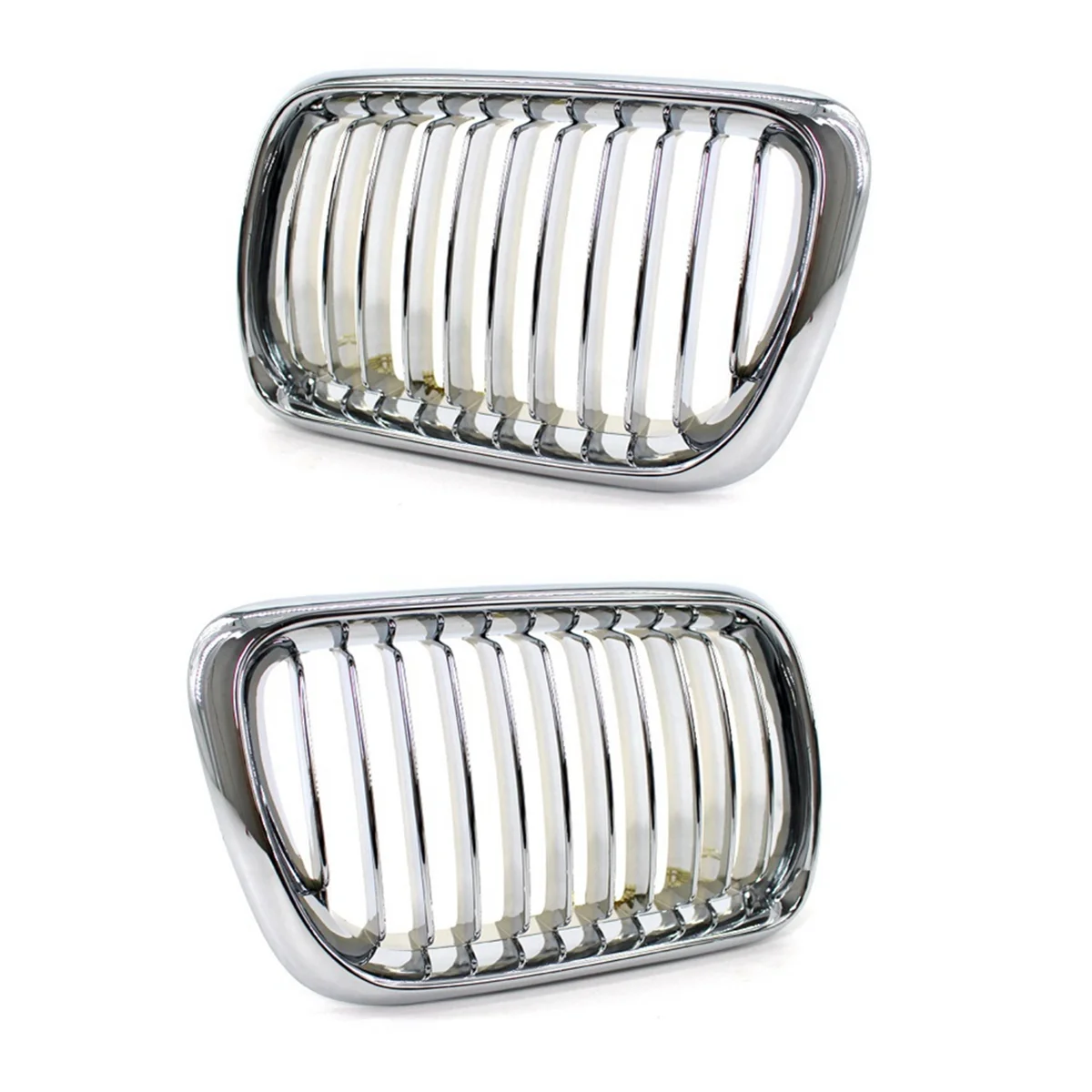 شبكة الكلى للسيارة، شبكات السباق الأمامية الرياضية لسيارات BMW 3 Series E36 1997-1999 51138195151 51138195152   فضي -T45C