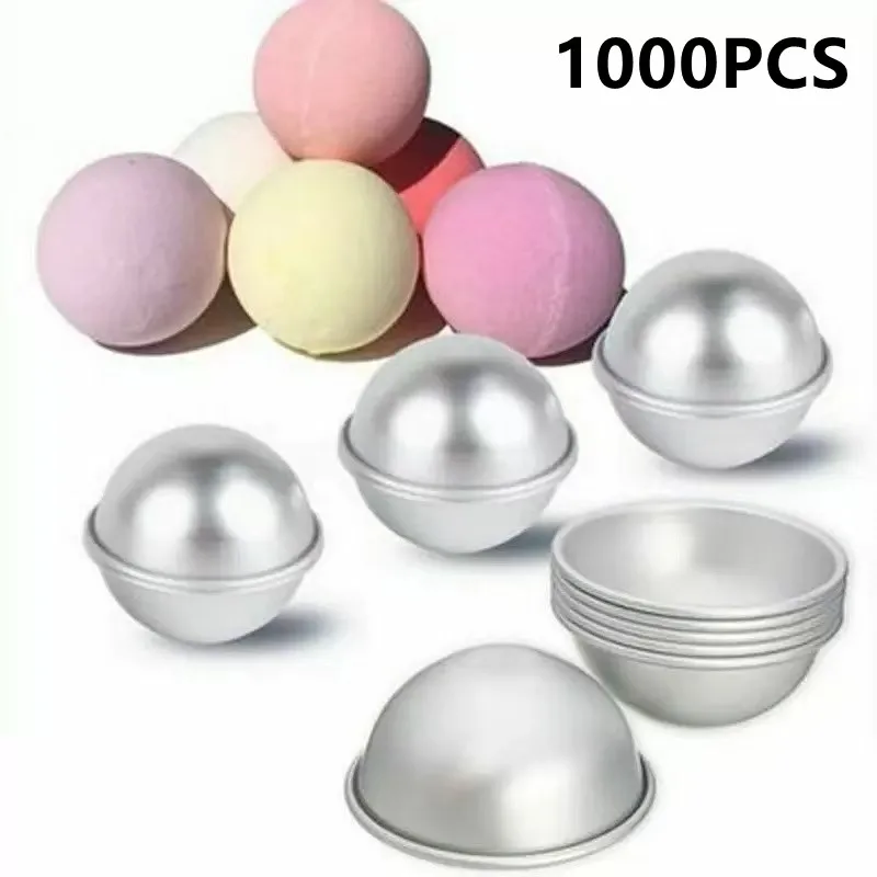 

1000pcs/set 4.5 cm 5.5 cm 6.5cm Bath Cake Mold Aluminum Alloy Cake Mold Egg Tart Mold Hotel Salt Bath Ball Half Round Mold