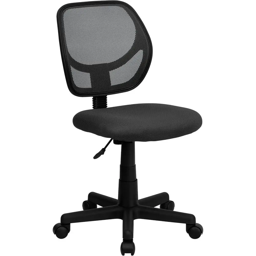 

Low Back Gray Mesh Swivel Task Oice Chair with Curved Square Back