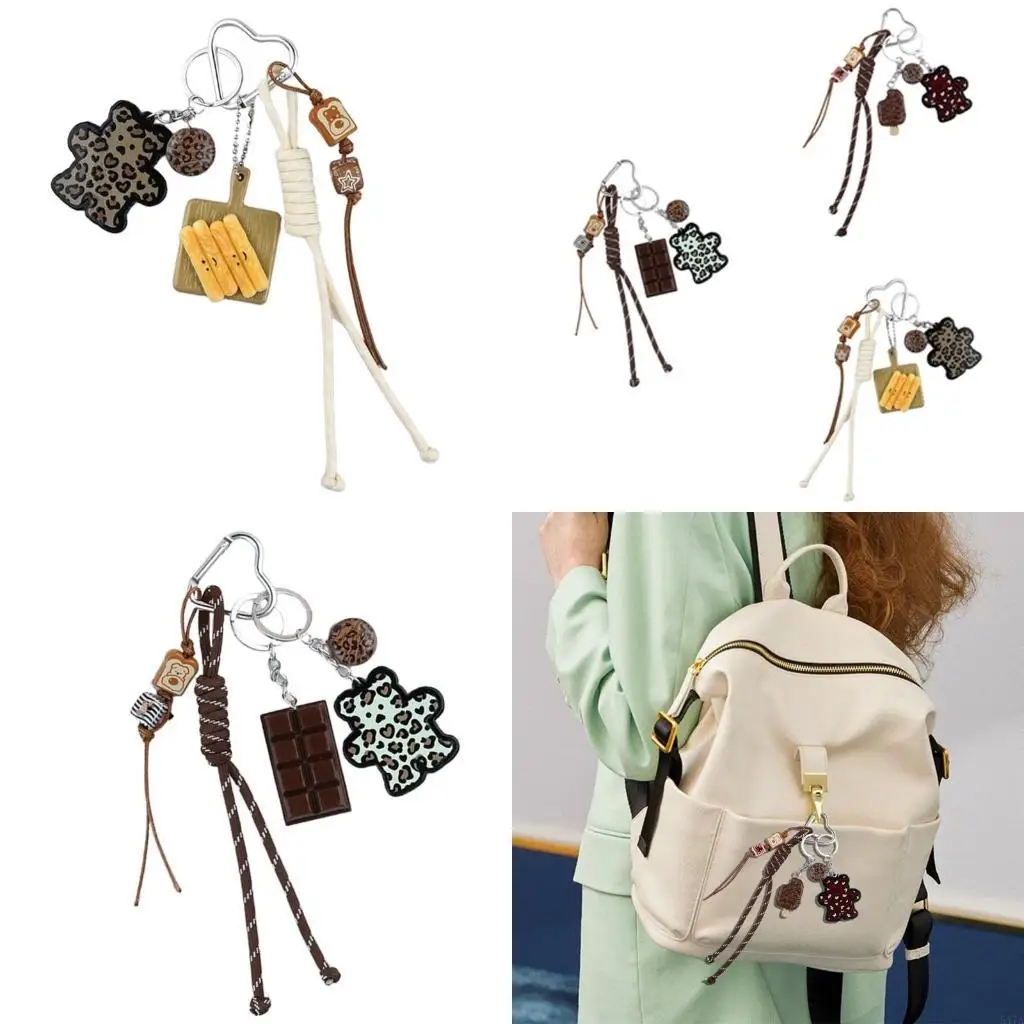 

Braided Rope Keychain Bag Charms Handbag Hanging Ornament Bag Accessories Backpack Pendant Charm for Women Men Gifts 547A