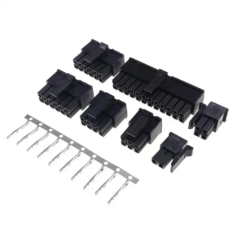 20sets MX3.0 3.0mm Pitch Micro-Fit 3.0 Connector Housing 2*1/2/3/4/5/6/8/10/12 Pin Male shell + Terminal 43030 2P/3P/4P/5P