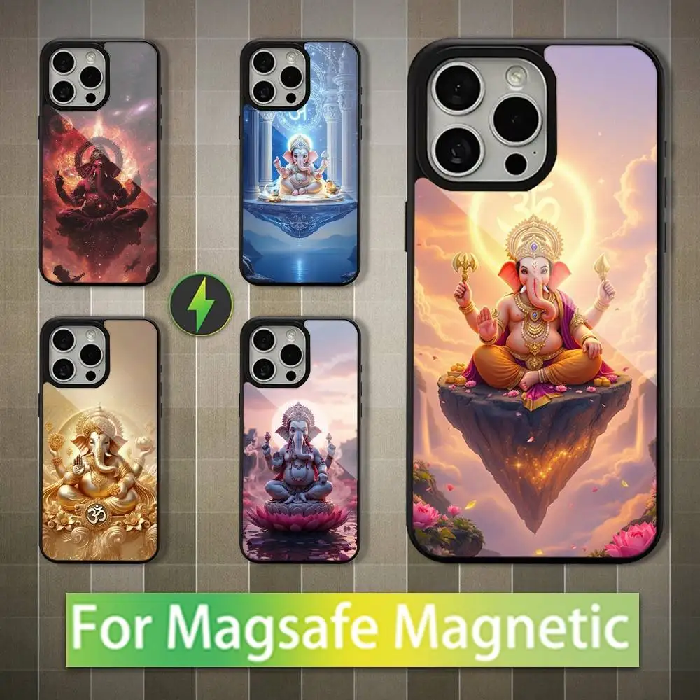

Ganesh Elephant God India Phone Case For iPhone 16,15,14,13,12,11,Pro,Max,Plus,Mini,Magsafe,Magnetic Wireless Charging Case