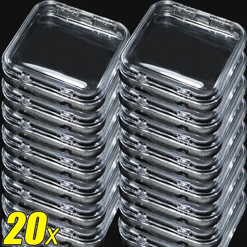 

20/1Pcs Press-on Nail Storage Box Acrylic Transparent Container Jewelry Earring Rings Bracelet Boxes Nail Display Packaging Case