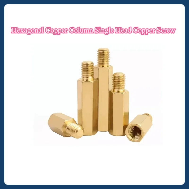 Conductive Copper Hex Spacer for Structural Support and Electrical Grounding in Electronics M2 M2.5 M3 M4 M5 M6 M8