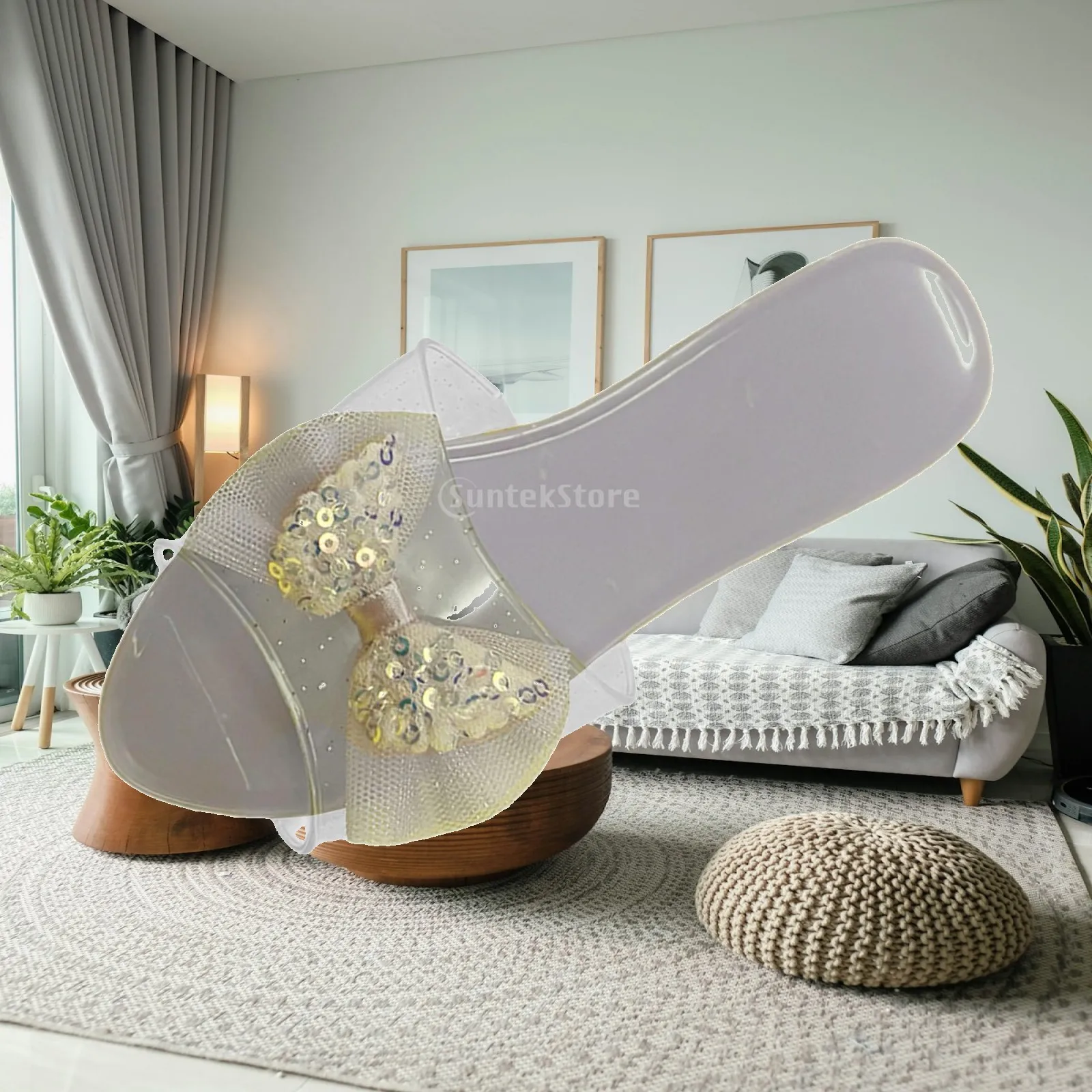 Jelly Sandals for Girls for Children Dress up Dance Party Role Playing Cosplay Costume Princess Shoes Kids Heels Clear Slippers