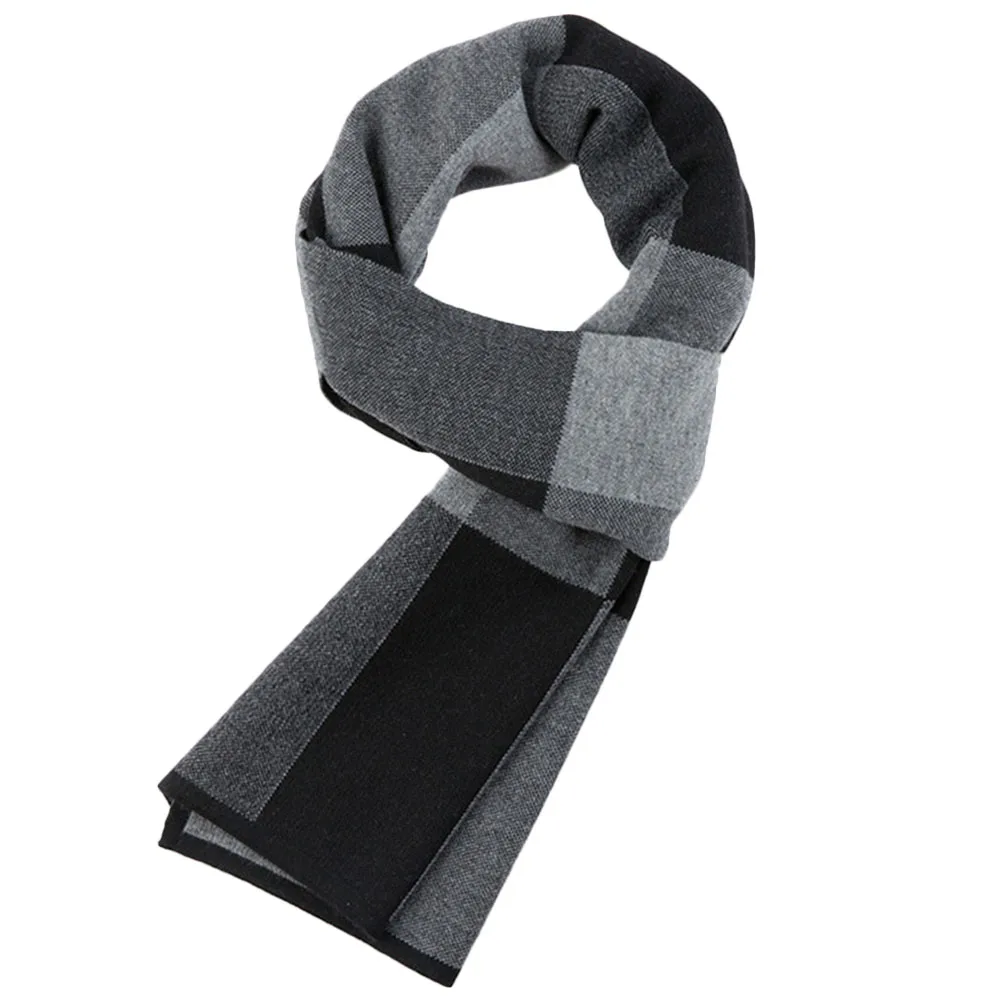 

Thick Warm Scarves for Men Winter Cold Weather Neck Scarf Large Size Soft Plaid Shawl Stylish Design Fashion Accessory Wool
