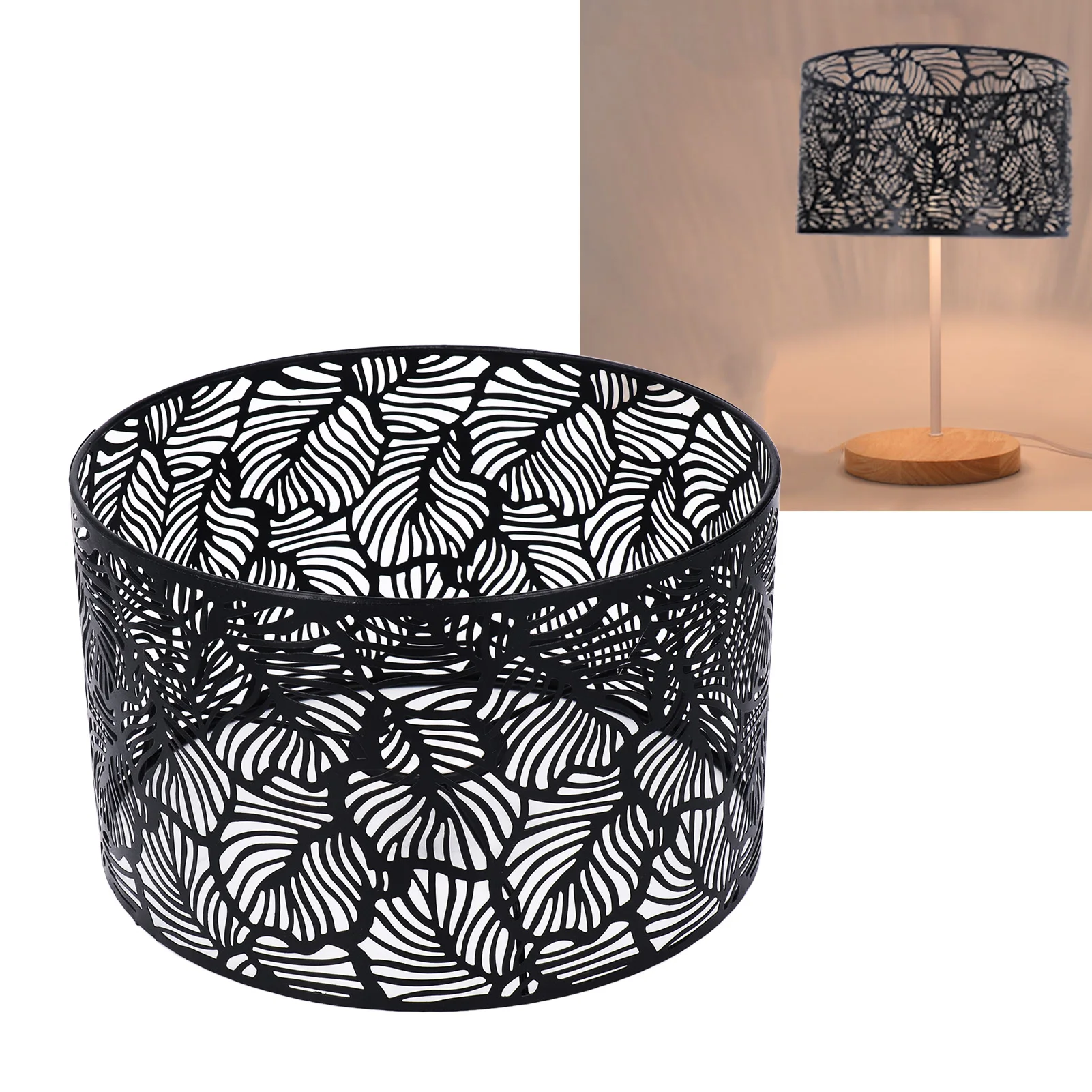 ZK40 Lampshade Light Lamp Shade Modern Simple Style Home Decoration for E14 E27 Bulbs Black