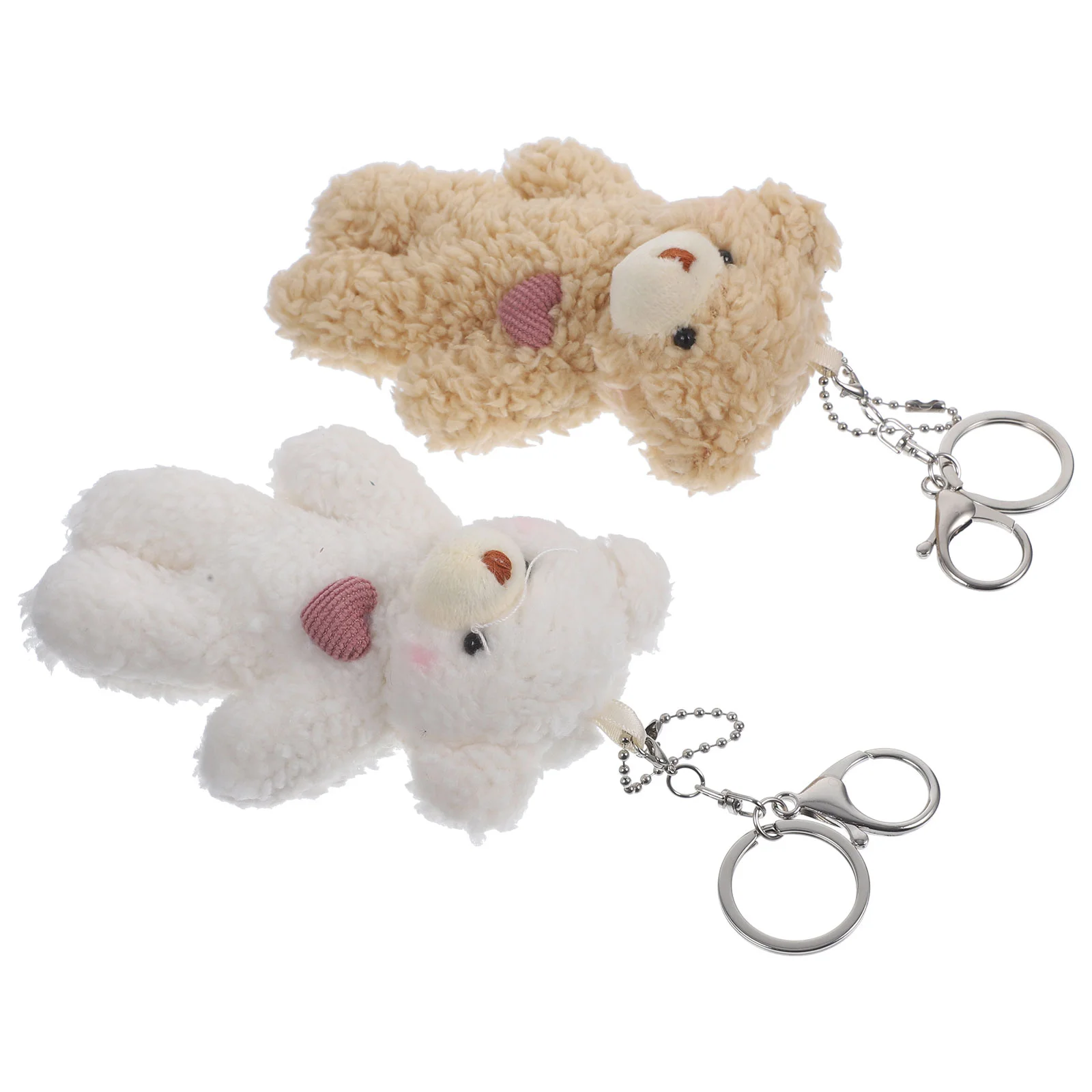 

2 Pcs Decorate Key Chain Pendant Child Keychain Cute Plushies Zinc Alloy Bag Hanging