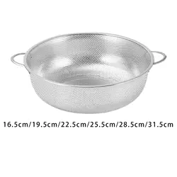 Stainless Steel Colander Strainer Rice Washing Bowl Durable Kitchen Gadget Fruit Vegetable Washing Basket for Pasta Spaghetti