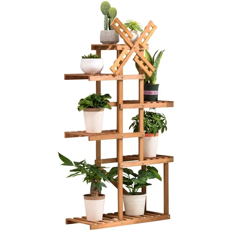 Wooden MultiLayer Plant Stand Indoor Balcony Plant Shelves Practical and Stable Flower Stand for Nature Lovers and Thumbs