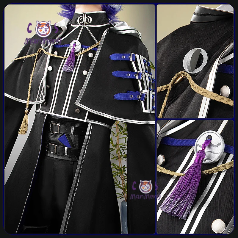 Taikeinaotane Touken Ranbu Online Cosplay Costume Men Halloween Fashion Coat Cloak Shirt Gloves Hat Belt Props Full Set Uniform - view 4
