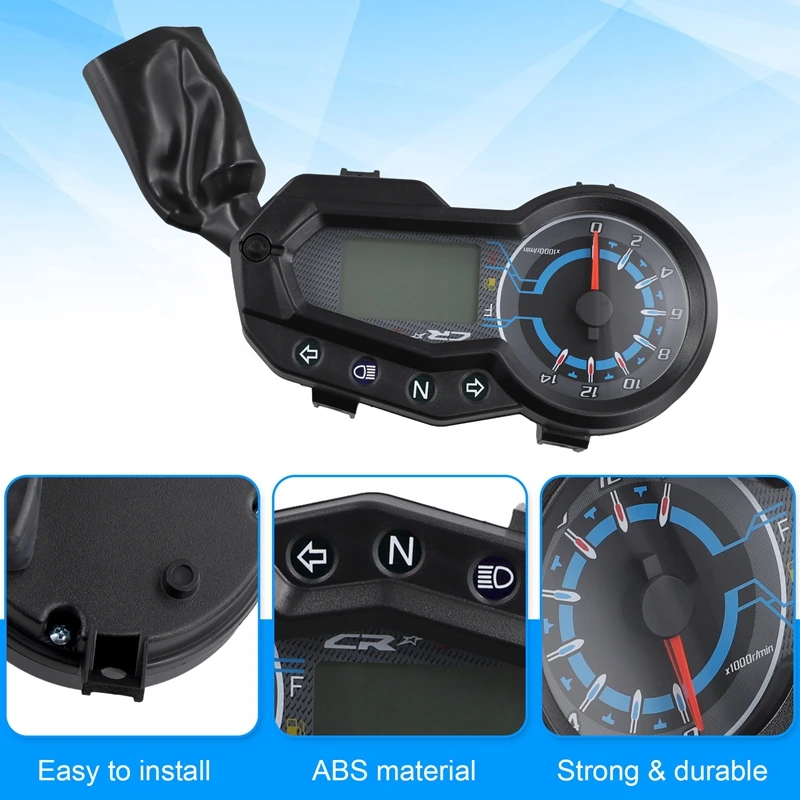 New LED Digital Motorcycle Speedometer Multifunction Waterproof Moto Gauge For Italika 150Z 150Sz