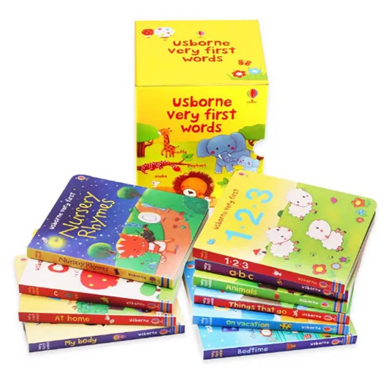 Usborne Very First Words 10 Baby Children Board Books Collection My Body Bedtime Colors ABC Nursery