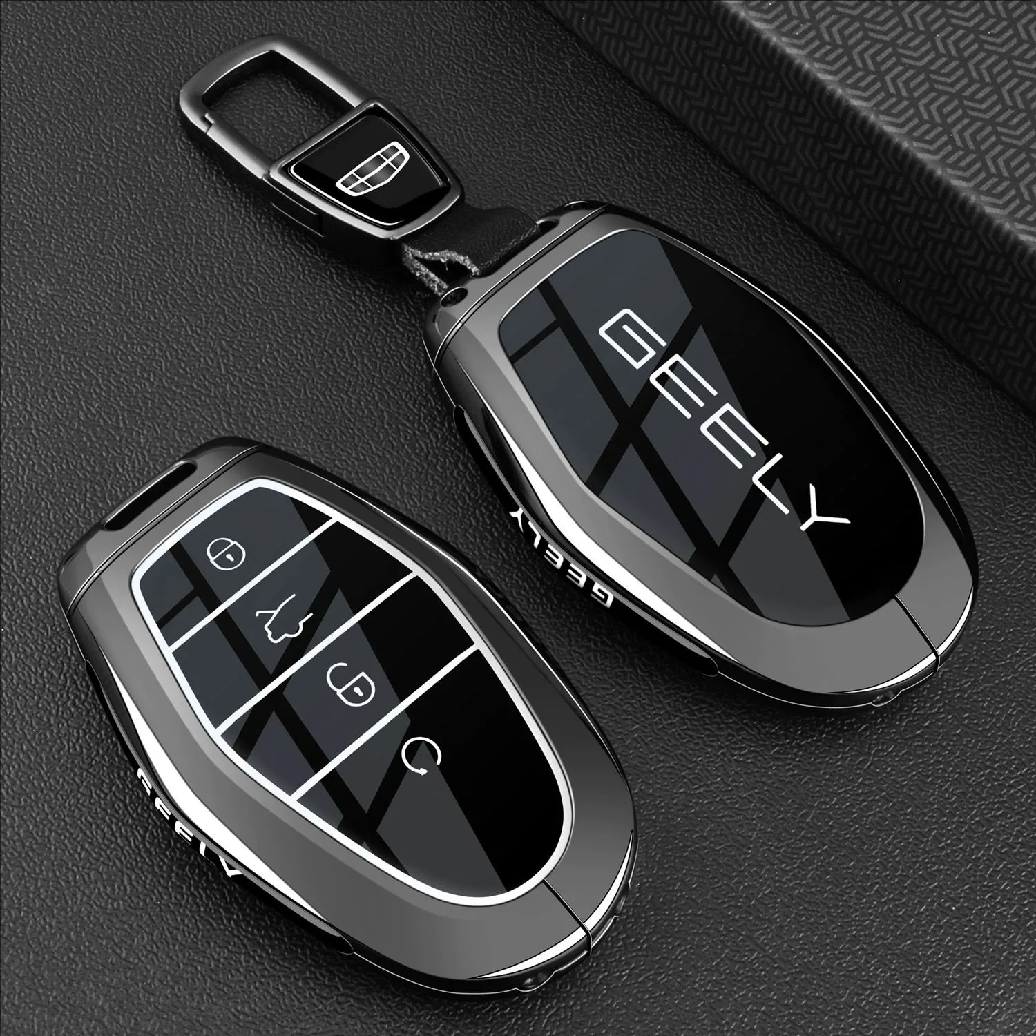 

For Geely 5th Gen Emgrand 2026 Key Fob Case - Zinc Alloy Metal Cover with Keychain
