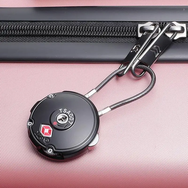 3 Digit TSA Combination Customs Password Lock Overseas Clearance Trolley Luggage Suitcase Backpack Password Steel Cable Padlock
